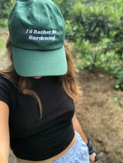I'd Rather Be Gardening Embroidered Dad Hat -Hot Sale Sow Exotic Store IMG 9044